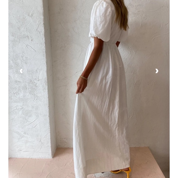 By Nicola - Dahlia Ring Detail Dress Maxi Dress in White, Size 8 - Picture 4 of 4